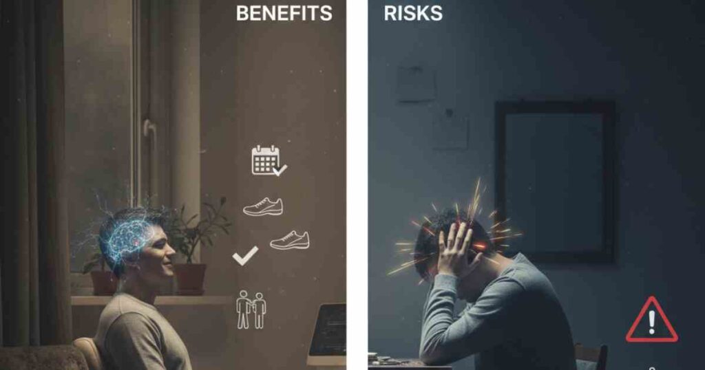 Benefits and risks of tms