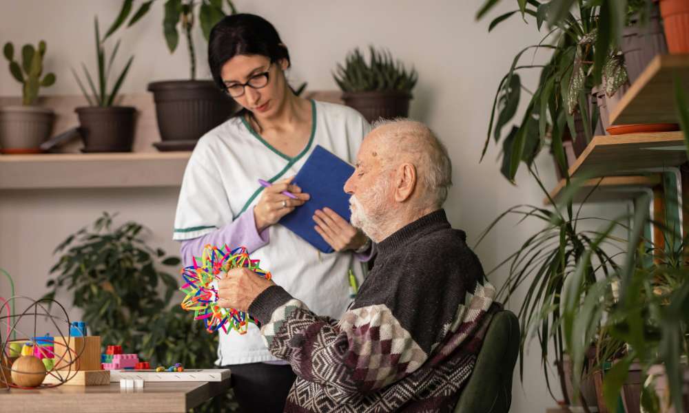 Anxiety Therapy session with a patient discussing thoughts and emotions with a professional therapist