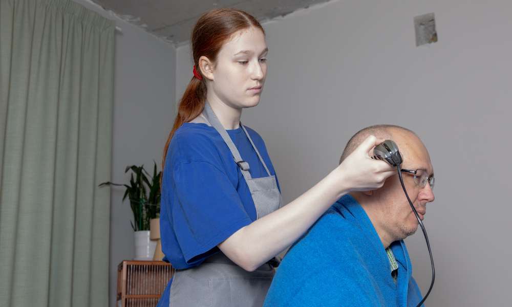 brain stimulation process during TMS therapy in Orlando