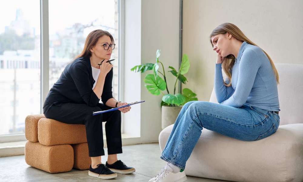 Person learning to overcome depression and build a positive mindset step by step