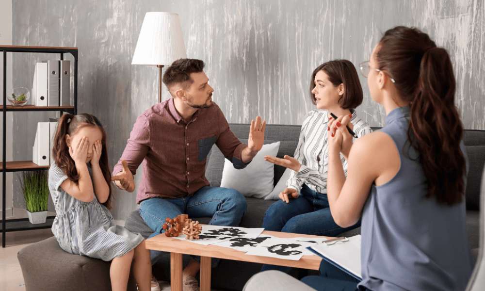 Family members experiencing communication challenges due to anxiety