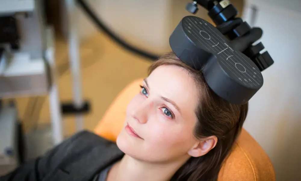 Wearing comfortable clothing during a TMS Therapy session